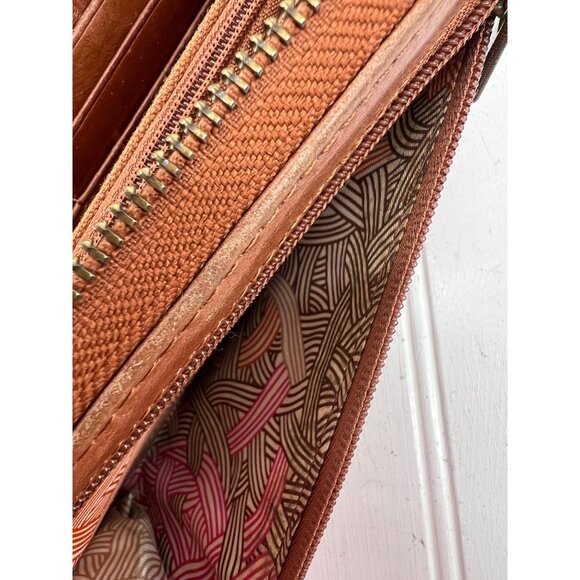 The Sak Leather Wallet Zippered Compartments & Snake Print Accent - Picture 5 of 5